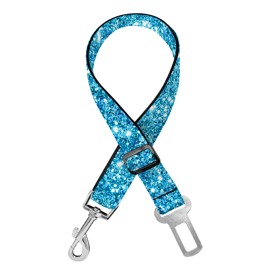 Ocean Blue (NOT Real) Glitter Print Dog Seat Belt