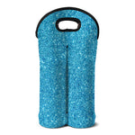 Ocean Blue (NOT Real) Glitter Print Double Neoprene Wine Tote