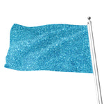 Ocean Blue (NOT Real) Glitter Print Flag