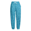 Ocean Blue (NOT Real) Glitter Print Fleece Lined Knit Pants