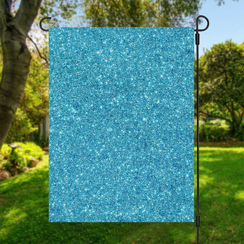 Ocean Blue (NOT Real) Glitter Print Garden Flag