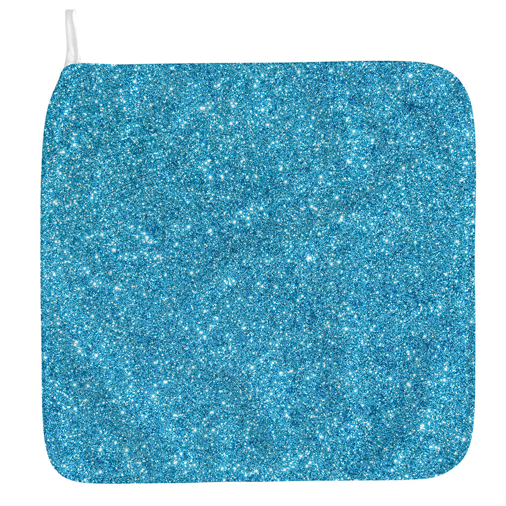 Ocean Blue (NOT Real) Glitter Print Hand Towel