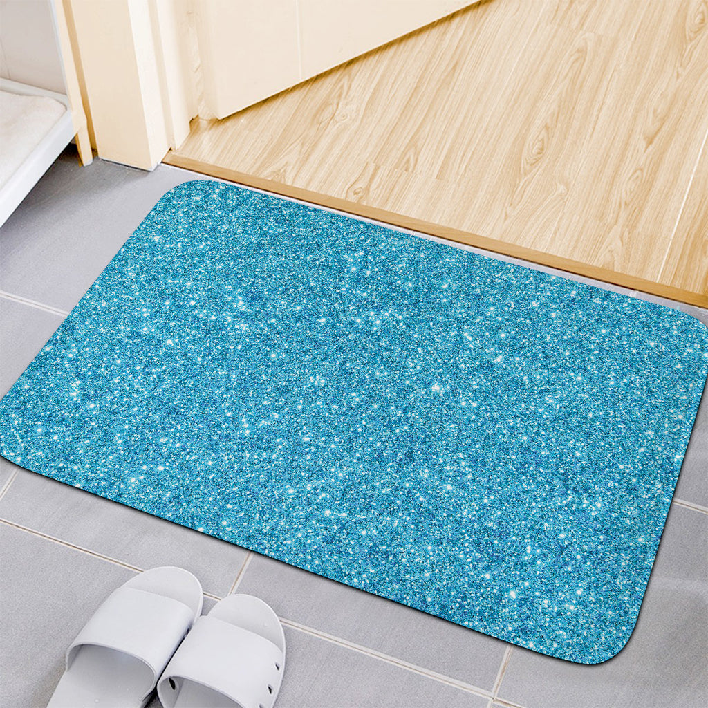 Ocean Blue (NOT Real) Glitter Print Indoor Door Mat