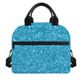 Ocean Blue (NOT Real) Glitter Print Insulated Lunch Bag