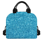 Ocean Blue (NOT Real) Glitter Print Insulated Lunch Bag