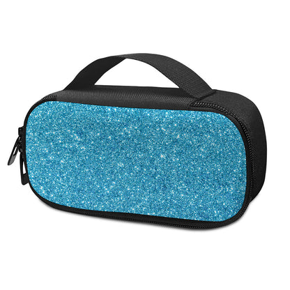 Ocean Blue (NOT Real) Glitter Print Insulin Cooler Travel Case