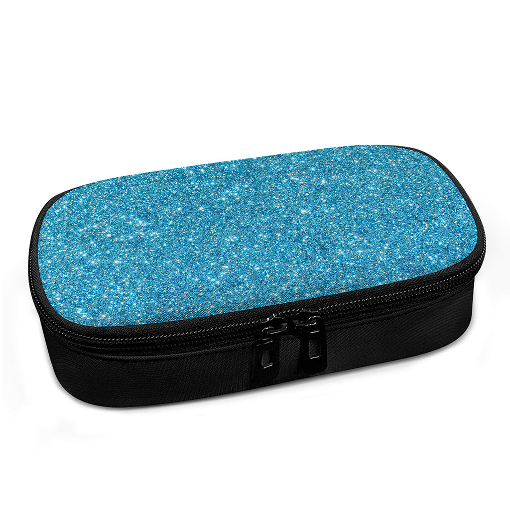 Ocean Blue (NOT Real) Glitter Print Insulin Cooler Travel Case