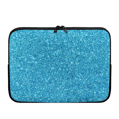 Ocean Blue (NOT Real) Glitter Print Laptop Sleeve