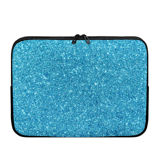 Ocean Blue (NOT Real) Glitter Print Laptop Sleeve