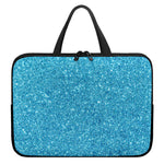 Ocean Blue (NOT Real) Glitter Print Laptop Sleeve With Handle