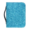 Ocean Blue (NOT Real) Glitter Print Leather Bible Cover