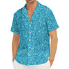 Ocean Blue (NOT Real) Glitter Print Men's Deep V-Neck Shirt