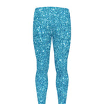 Ocean Blue (NOT Real) Glitter Print Men's leggings