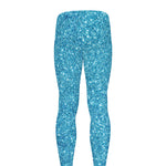 Ocean Blue (NOT Real) Glitter Print Men's leggings