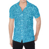 Ocean Blue (NOT Real) Glitter Print Men's Shirt