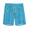 Ocean Blue (NOT Real) Glitter Print Men's Sports Shorts