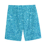 Ocean Blue (NOT Real) Glitter Print Men's Sports Shorts