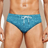 Ocean Blue (NOT Real) Glitter Print Men's Swim Briefs