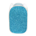 Ocean Blue (NOT Real) Glitter Print Mesh Laundry Hamper