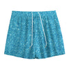 Ocean Blue (NOT Real) Glitter Print Mesh Shorts