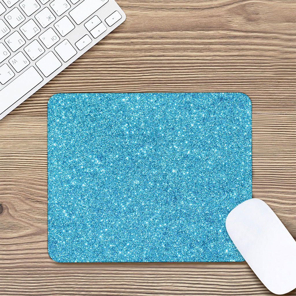 Ocean Blue (NOT Real) Glitter Print Mouse Pad