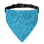 Ocean Blue (NOT Real) Glitter Print Over The Collar Dog Bandana