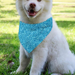 Ocean Blue (NOT Real) Glitter Print Over The Collar Dog Bandana