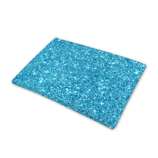 Ocean Blue (NOT Real) Glitter Print Pet Cooling Mat Cover
