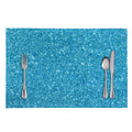 Ocean Blue (NOT Real) Glitter Print Placemat