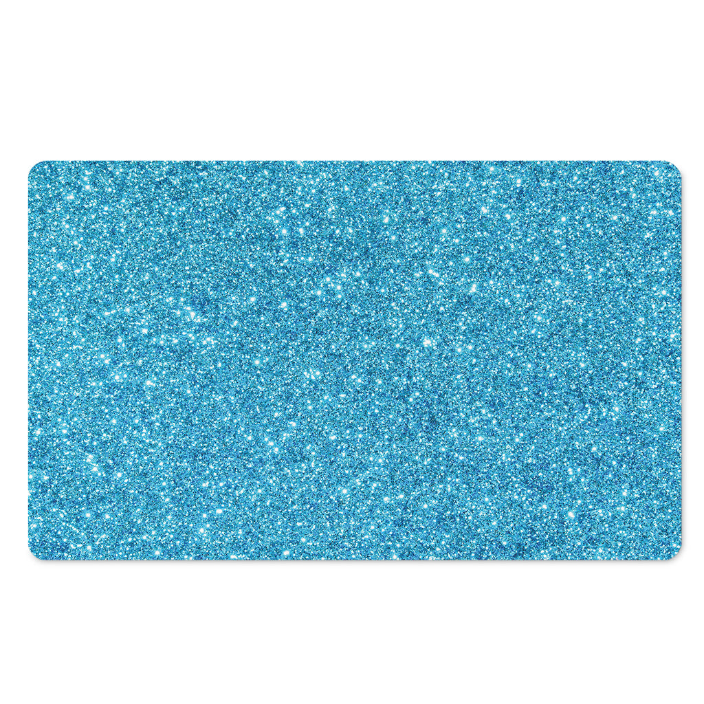 Ocean Blue (NOT Real) Glitter Print Polyester Doormat