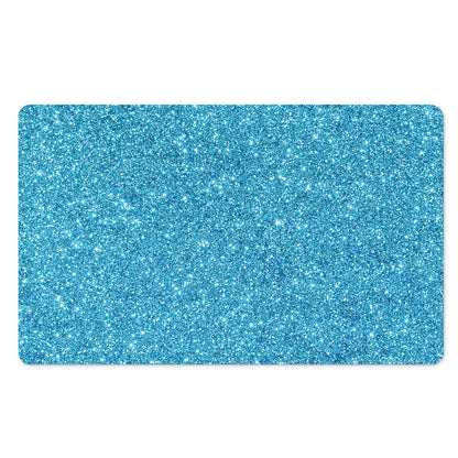 Ocean Blue (NOT Real) Glitter Print Polyester Doormat