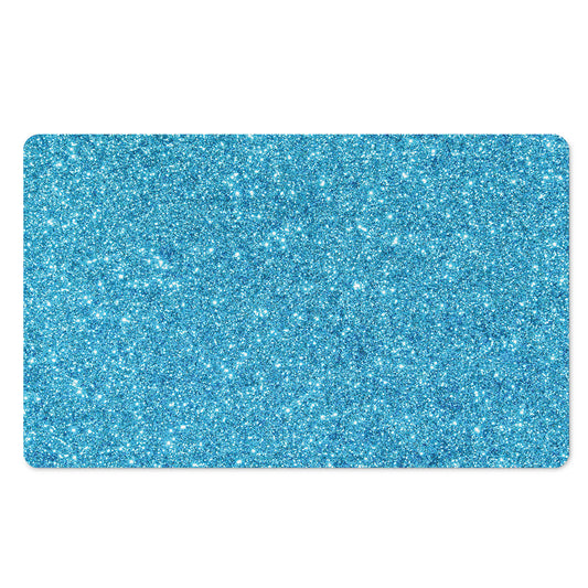 Ocean Blue (NOT Real) Glitter Print Polyester Doormat