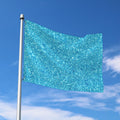 Ocean Blue (NOT Real) Glitter Print Polyester Flag