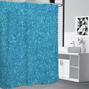 Ocean Blue (NOT Real) Glitter Print Premium Shower Curtain