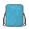 Ocean Blue (NOT Real) Glitter Print Rectangular Crossbody Bag