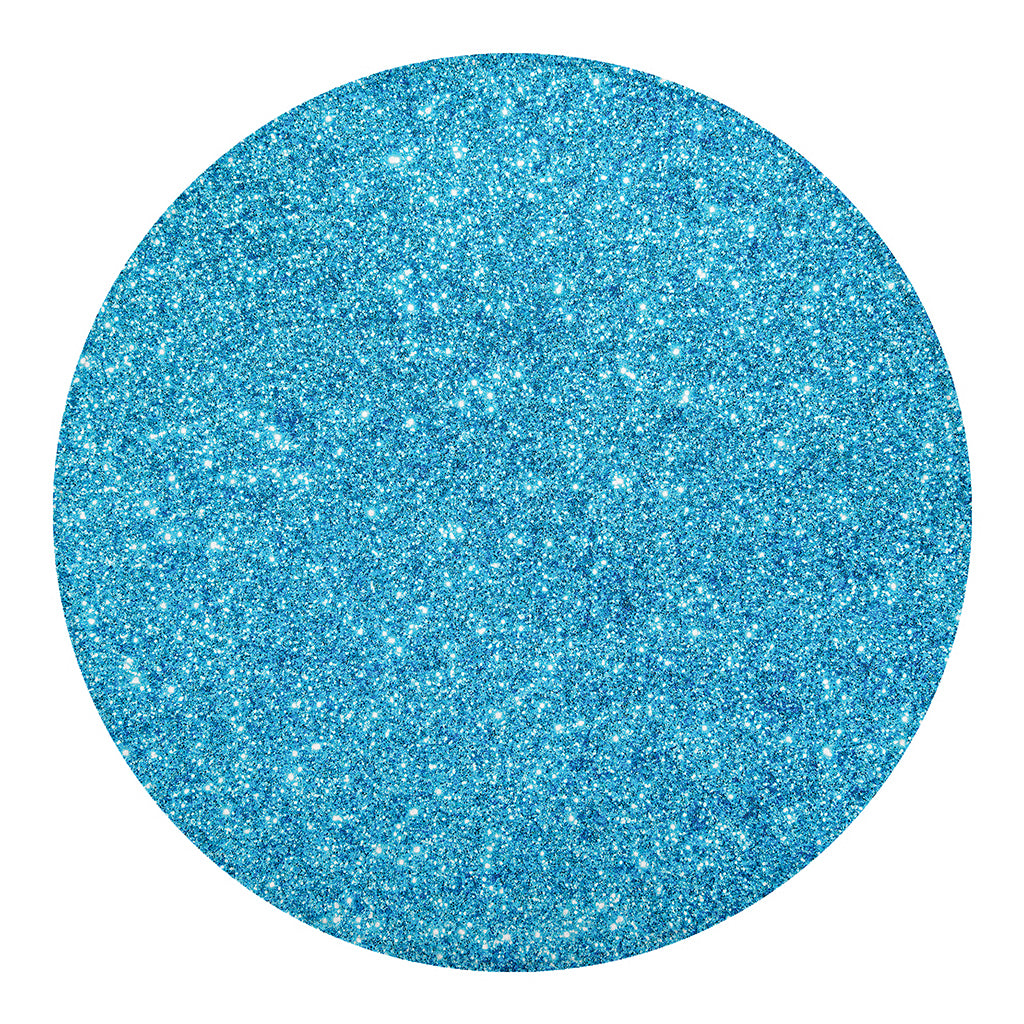 Ocean Blue (NOT Real) Glitter Print Round Blanket