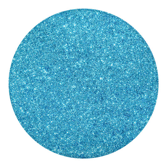 Ocean Blue (NOT Real) Glitter Print Round Blanket