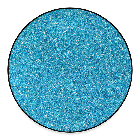 Ocean Blue (NOT Real) Glitter Print Round Floor Mat