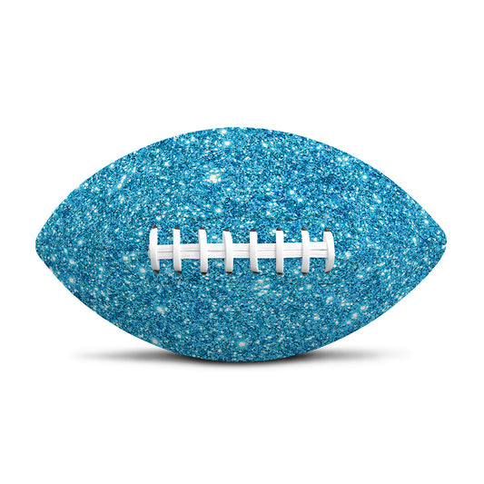 Ocean Blue (NOT Real) Glitter Print Rugby Ball
