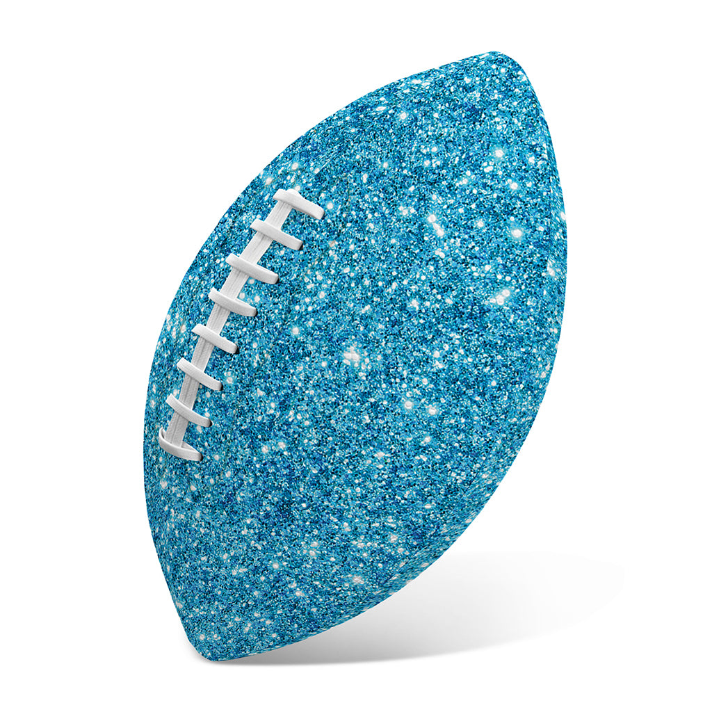 Ocean Blue (NOT Real) Glitter Print Rugby Ball