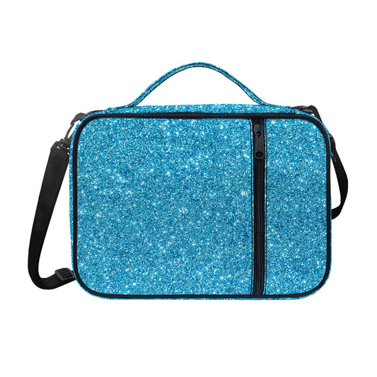 Ocean Blue (NOT Real) Glitter Print Shoulder Strap Bible Bag