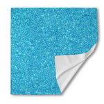 Ocean Blue (NOT Real) Glitter Print Silk Bandana
