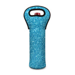 Ocean Blue (NOT Real) Glitter Print Single Neoprene Wine Tote