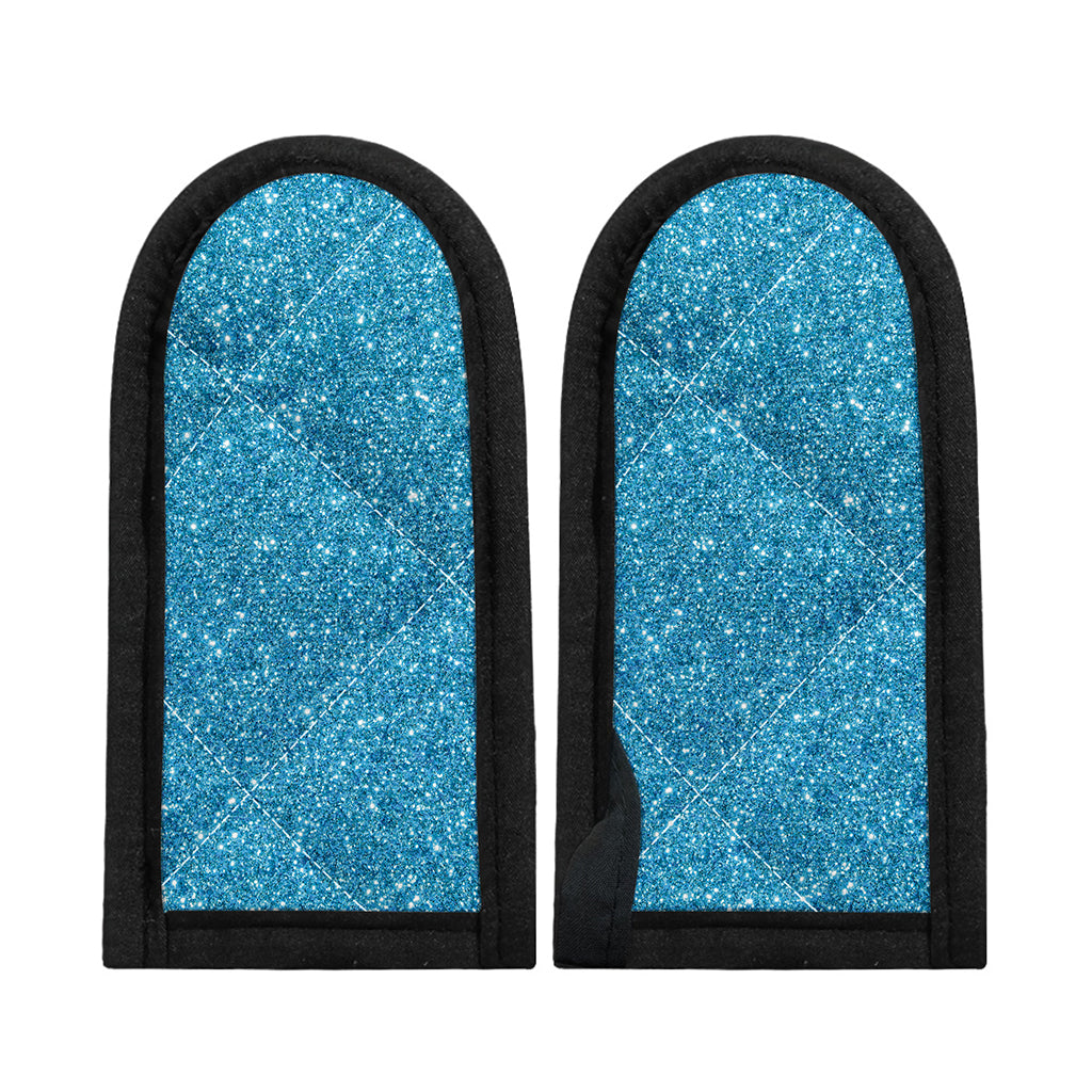 Ocean Blue (NOT Real) Glitter Print Skillet Handle Cover