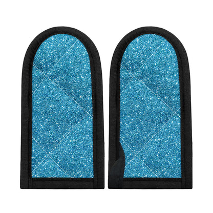 Ocean Blue (NOT Real) Glitter Print Skillet Handle Cover