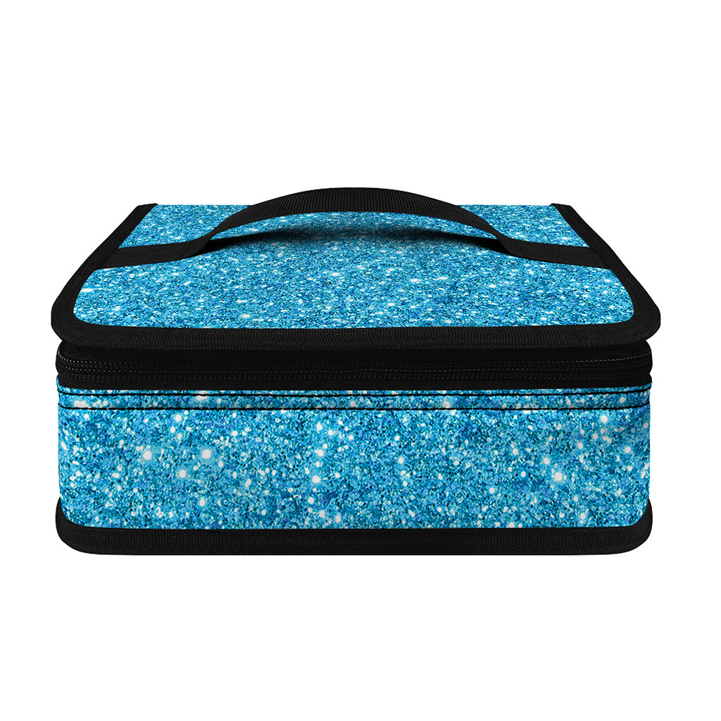 Ocean Blue (NOT Real) Glitter Print Small Lunch Bag