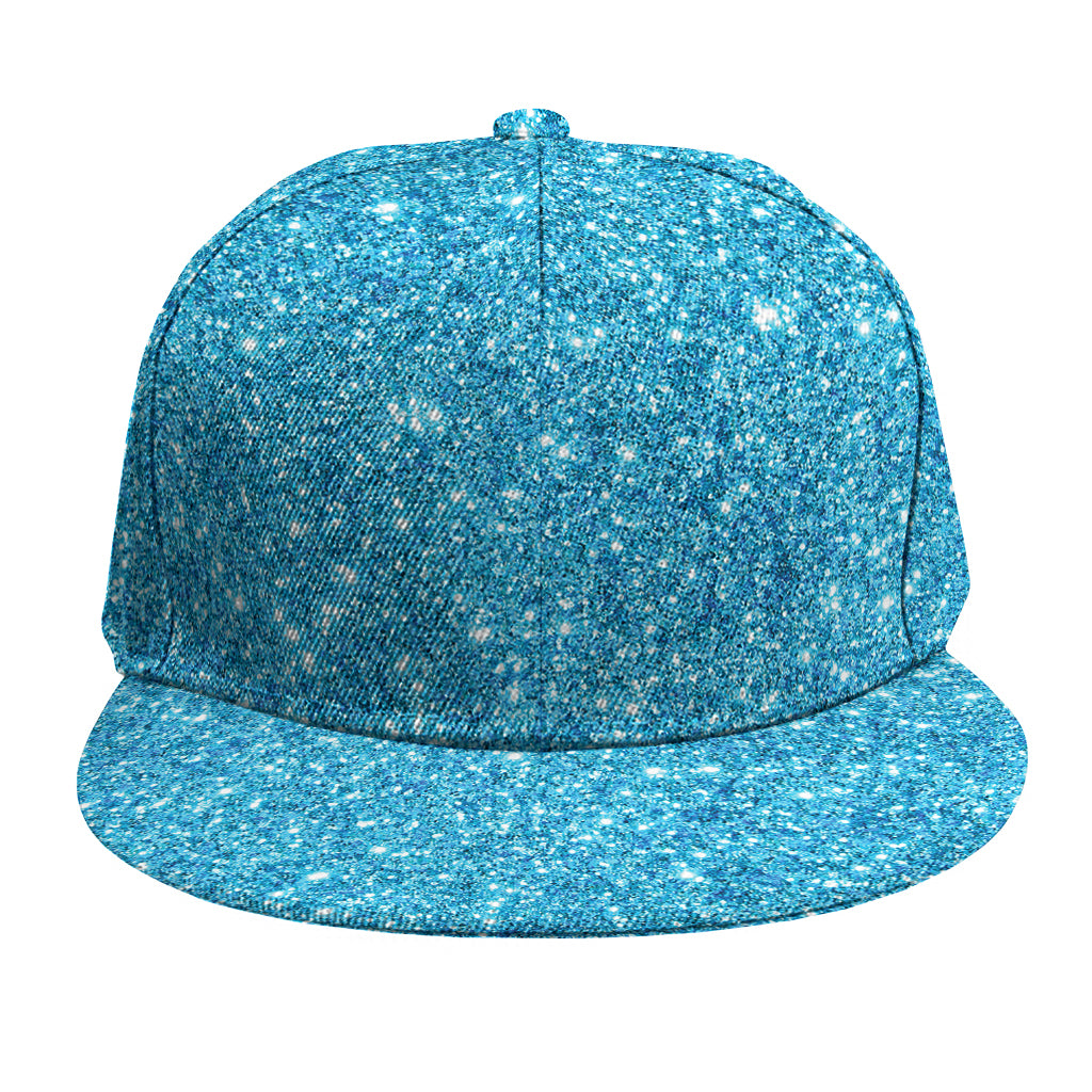 Ocean Blue (NOT Real) Glitter Print Snapback Cap