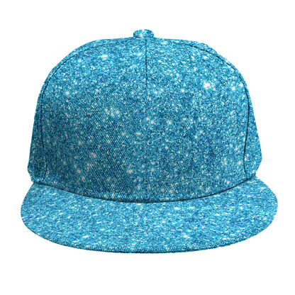Ocean Blue (NOT Real) Glitter Print Snapback Cap