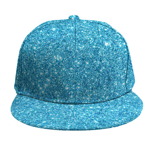 Ocean Blue (NOT Real) Glitter Print Snapback Cap