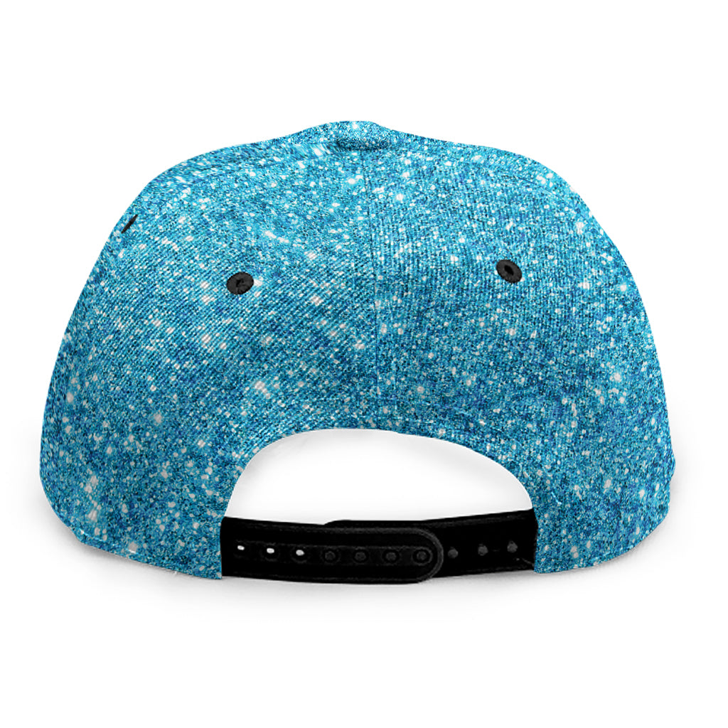 Ocean Blue (NOT Real) Glitter Print Snapback Cap